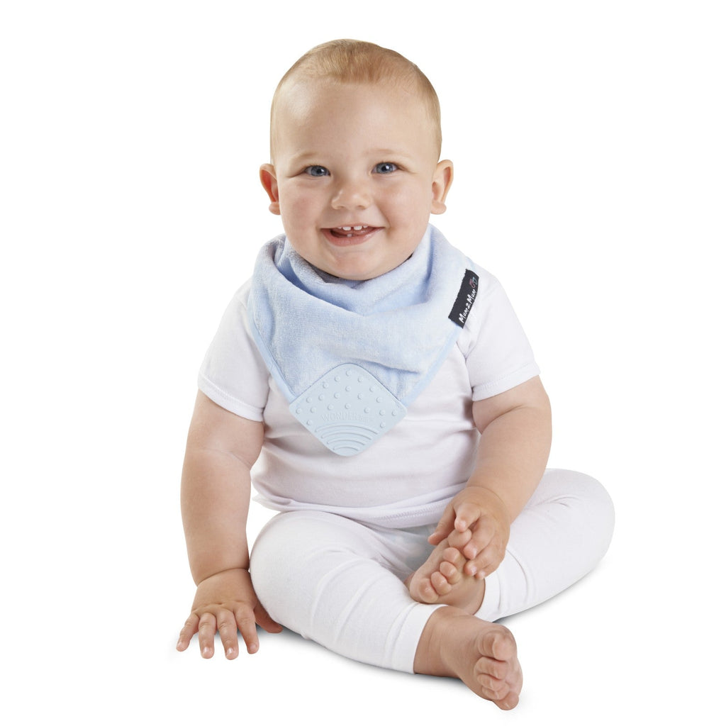 Mum 2 Mum Teething Bandana Wonder Bib - Baby Blue