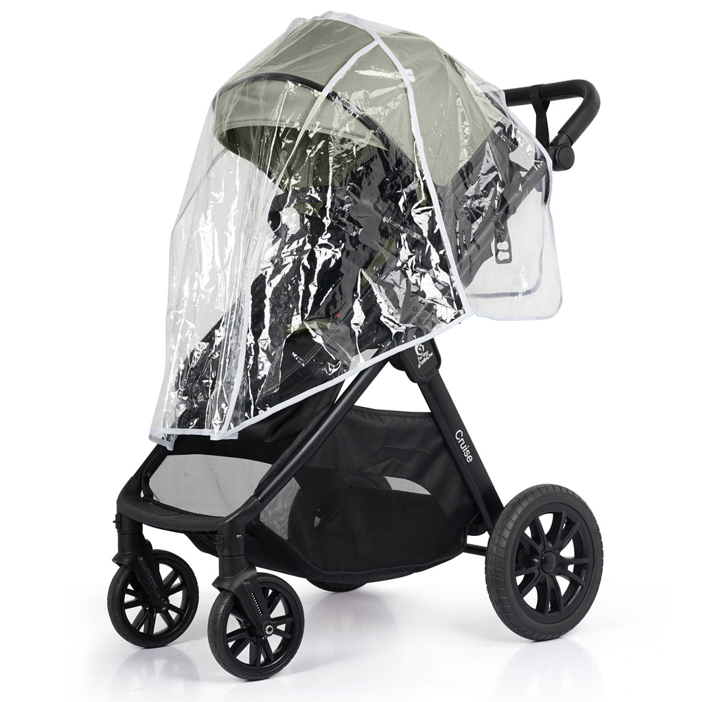 For Your Little One Cruise 3 In 1 Travel System With Car Seat And ISOFIX Base - Pebble Sage (Free Cupholder And Seat Liner Included!)