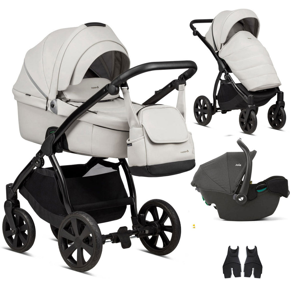 Noordi Fjordi V1 Leather 3in1 with Joie i-Snug 2 Car Seat, Cloud