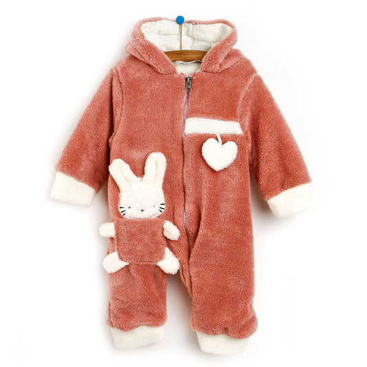 Midimod Newborn Welsoft Jumpsuit - Light Rose