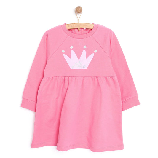 HelloBaby Basic Girl Knitted Ruffled Dress - Pink