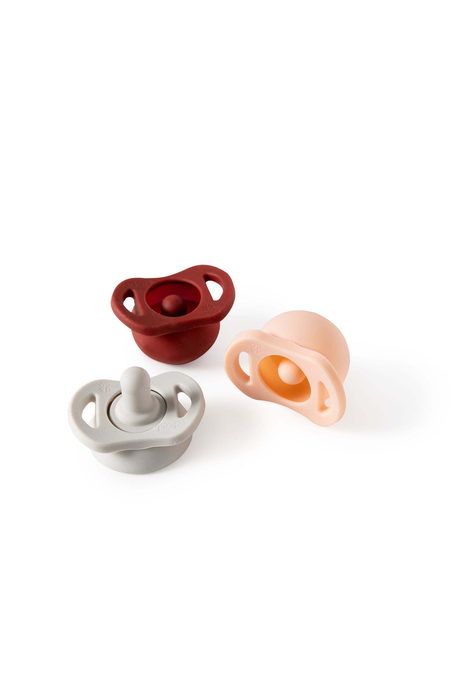 Doddle & Co Pop & Go Pacifier - Upper Rust/Just Peachy/Cream Crop(Pack of 3)