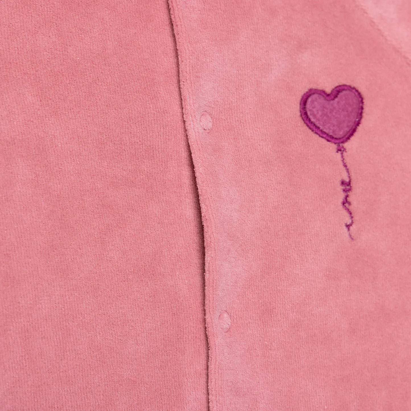 HelloBaby Newborn Velvet Footlesss Jumpsuit - Dark Pink