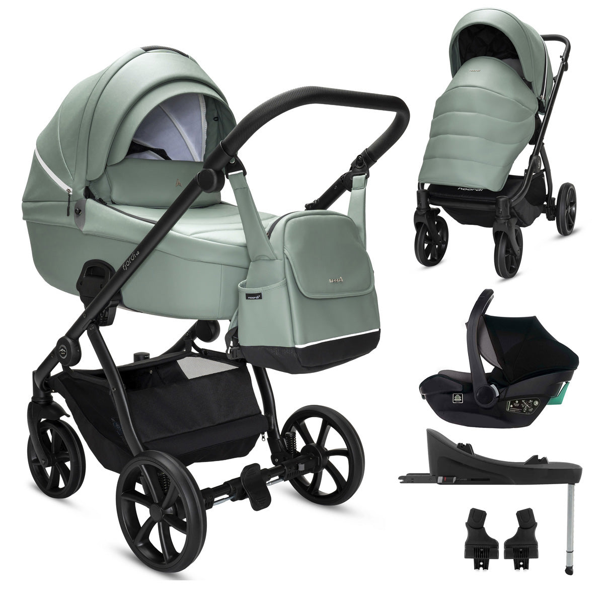 Noordi Fjordi V2 Leather 3in1 with Travel Carrier Car Seat