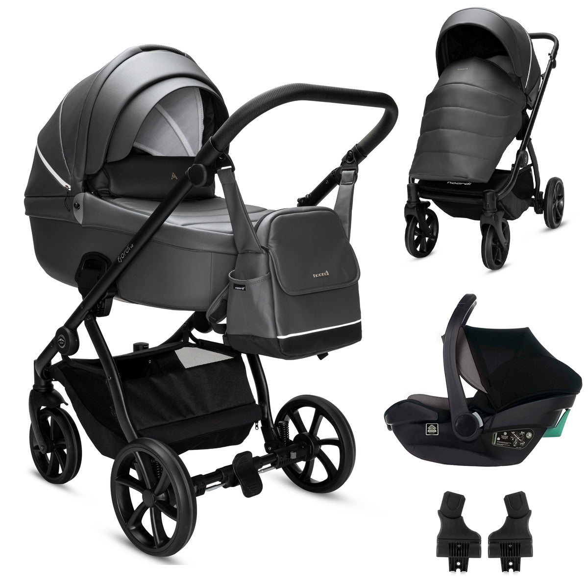 Noordi Fjordi V2 Leather 3in1 with Travel Carrier Car Seat