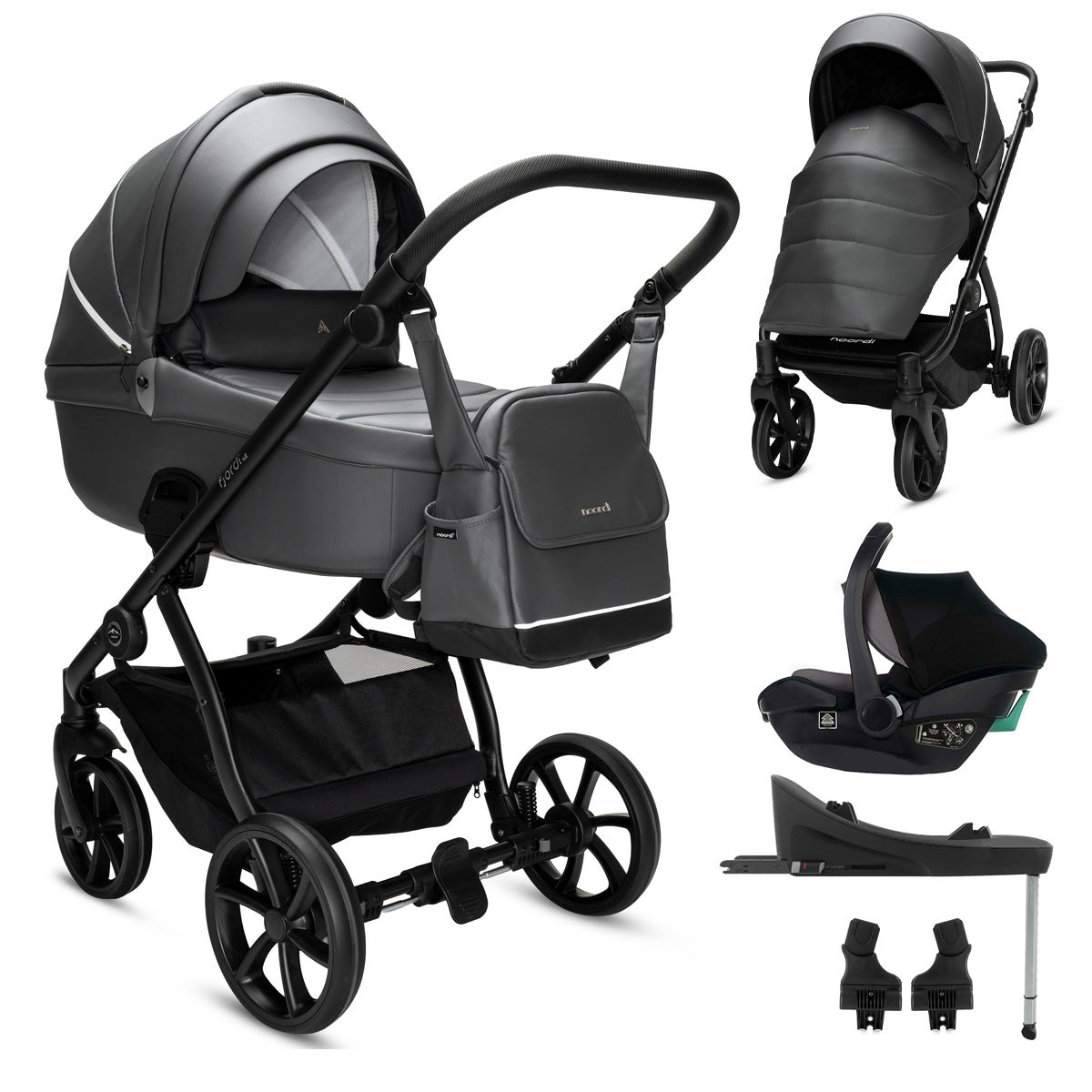 Noordi Fjordi V2 Leather 3in1 with Travel Carrier Car Seat