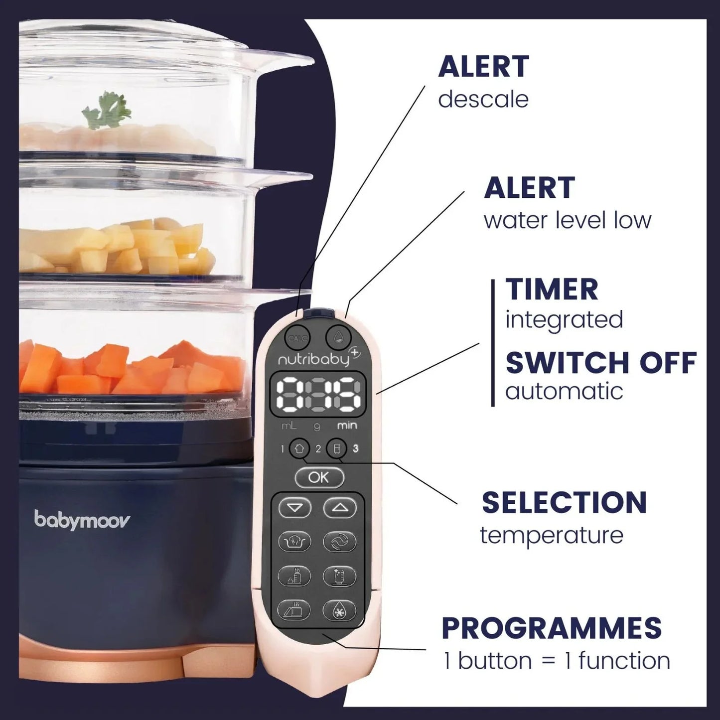 Babymoov Nutribaby Plus XL 5-in-1 Food Prep Machine