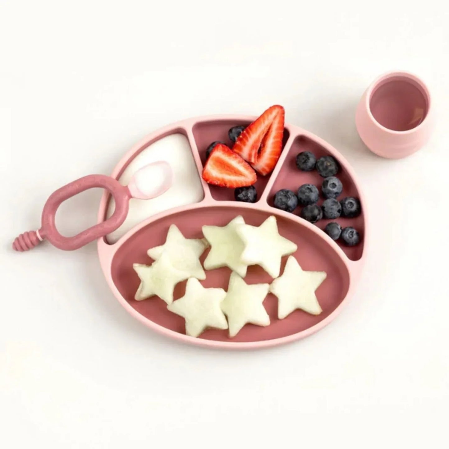 Bibado Silicone Suction Divider Plate - Blush