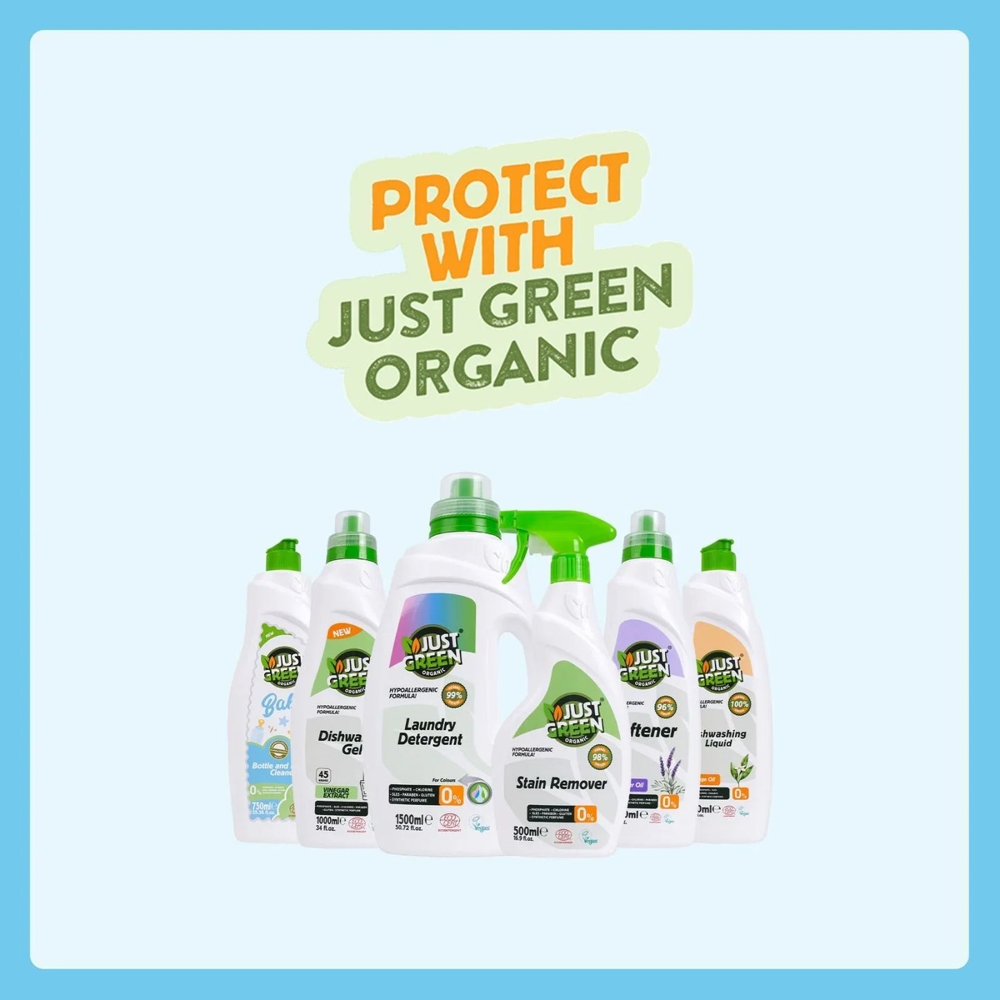 Just Green Organic Baby Bottle & Nipple Cleaner 750ml