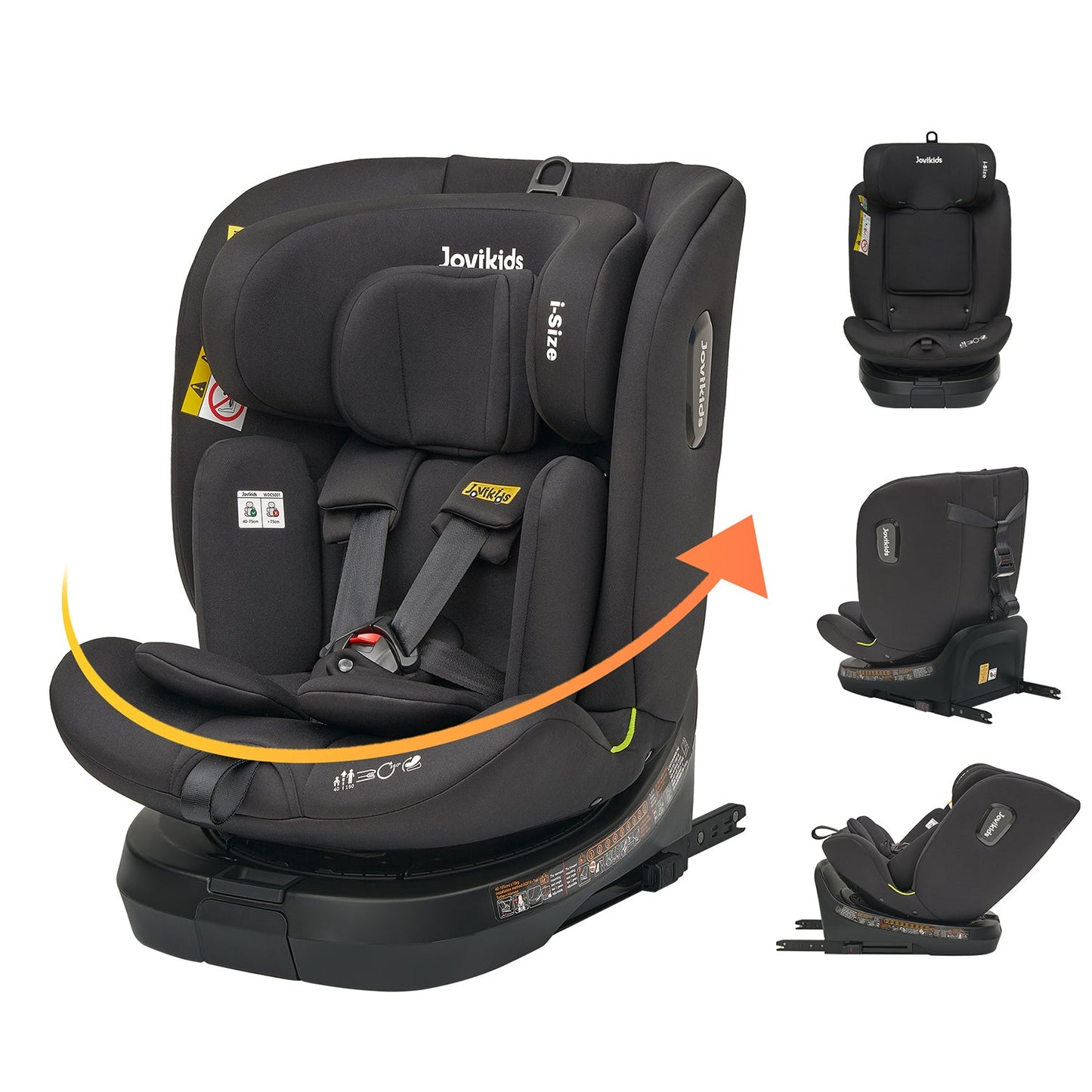 Jovikids Ranger TT Rotating Car Seat - Black