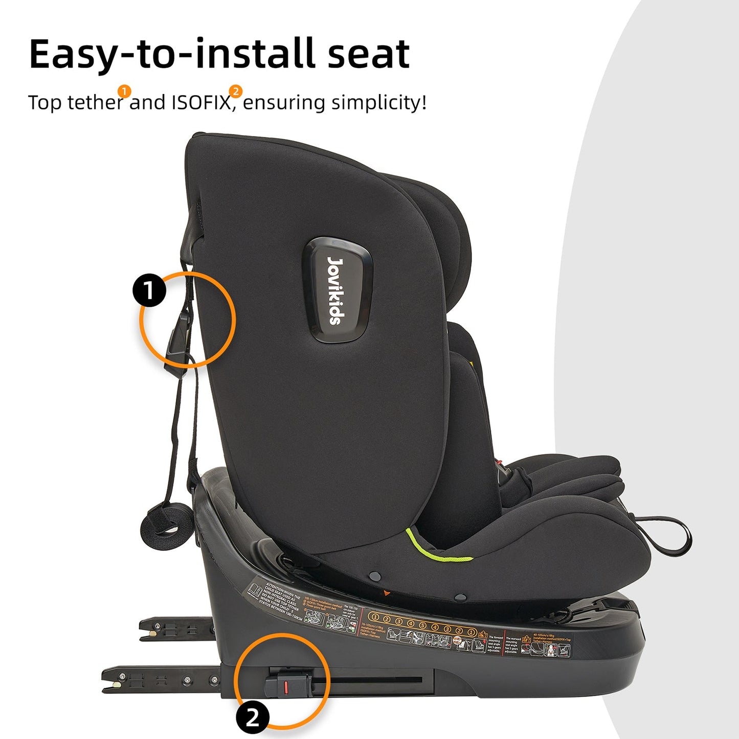 Jovikids Ranger TT Rotating Car Seat - Black