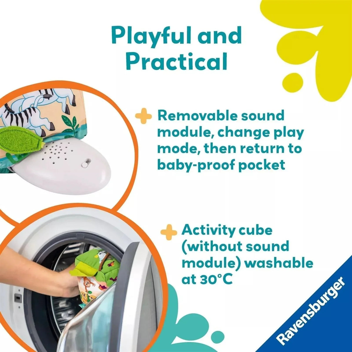 Play+ - cube d'activites sonore - les animaux sauvages | jouets 1er age | jouéclub Play+ - cube d'activites sonore - les animaux sauvages | jouets 1er age | jouéclub