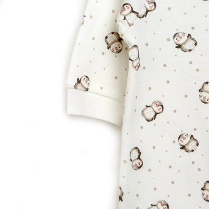 HelloBaby Newborn Baby Girl Footed Jumpsuit - Ecru