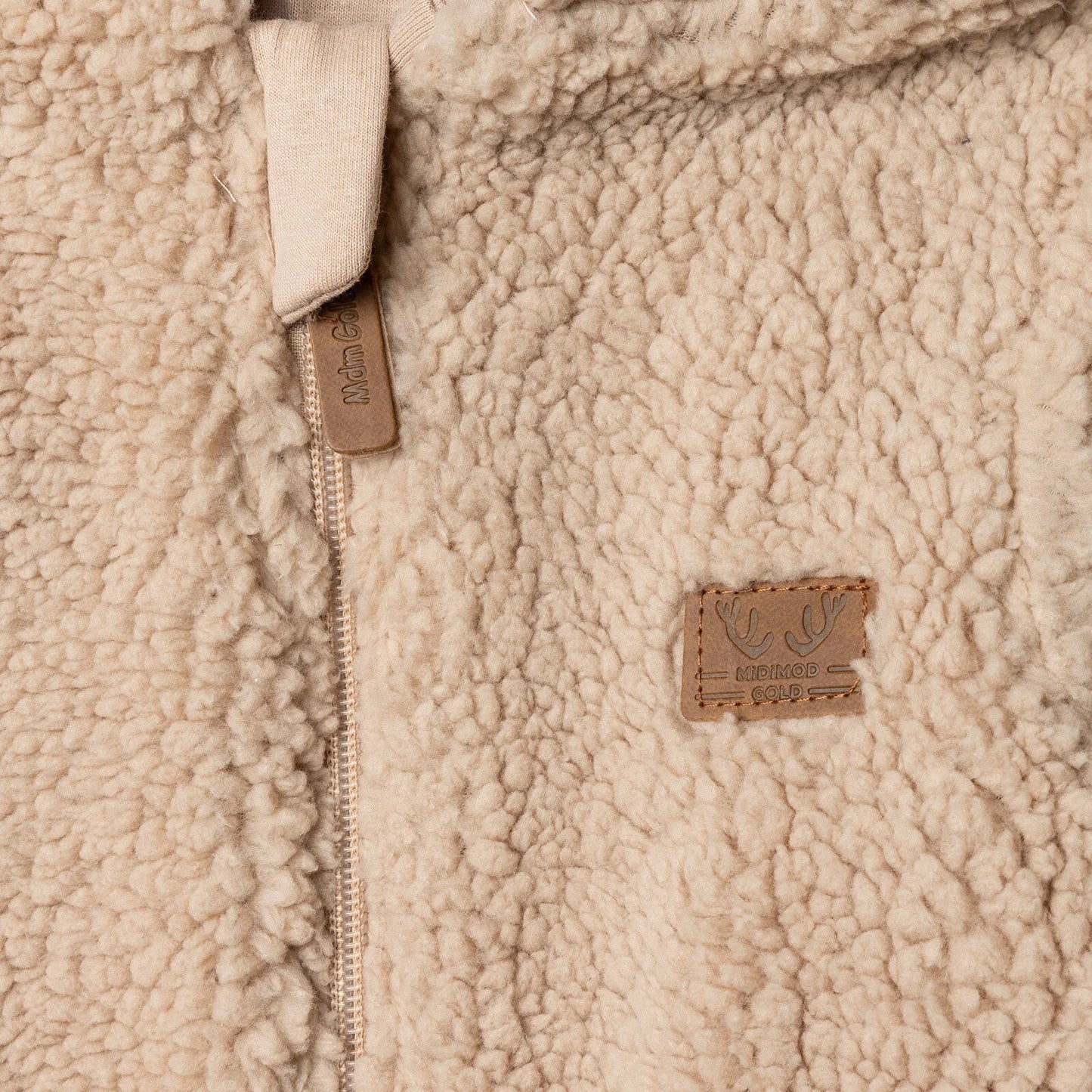 Midimod Newborn Welsoft Footed Jumpsuit - Light Brown