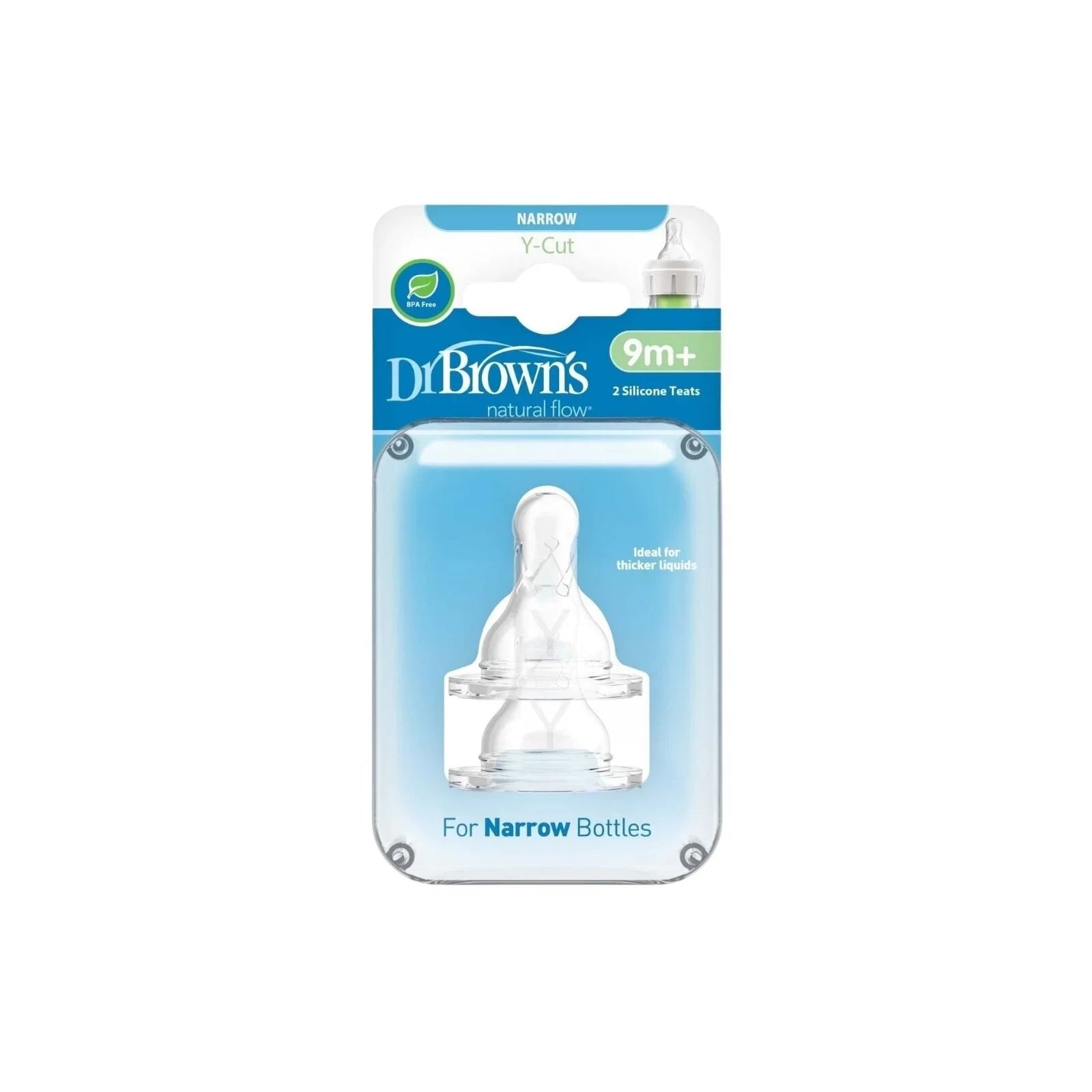 Dr. Brown's Options+ Narrow Neck Y-Cut Teats 9+ months Pack of 2