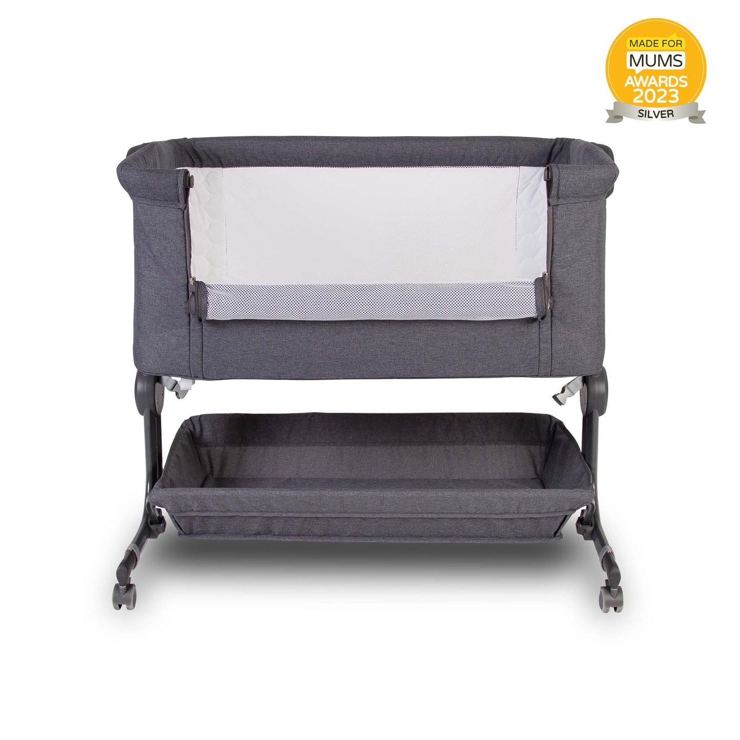 Red Kite Quiet Time Cosysleep Bedside Crib (Grey)