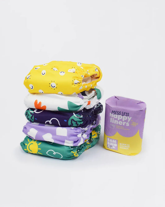 The Revolutionary Give-it-a-go 5 Nappy Bundle