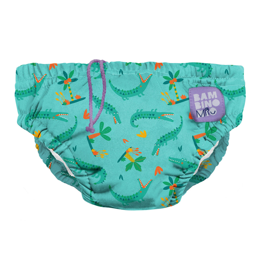 Reusable Swim Nappy in Crafty Croc