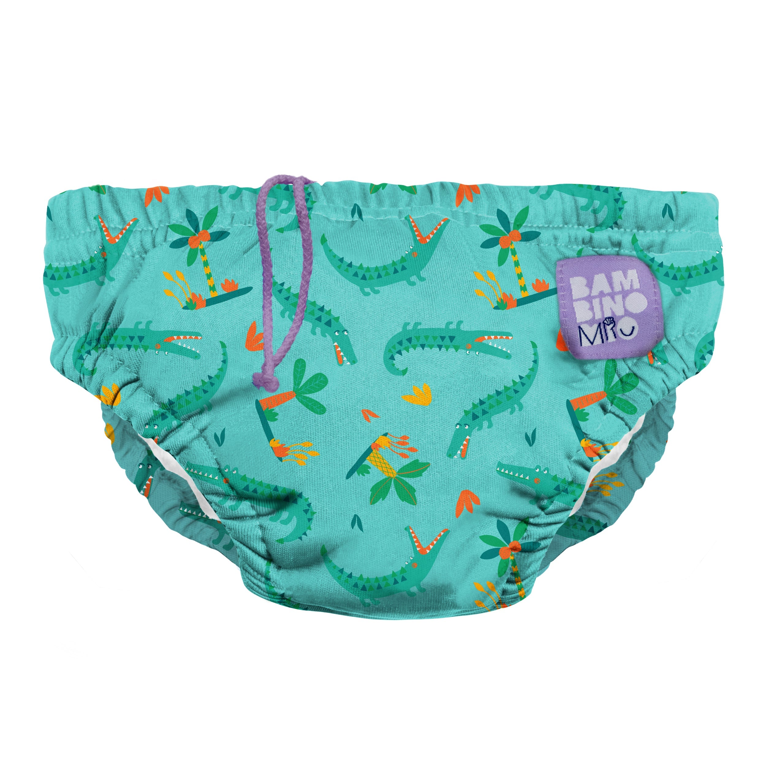 Reusable Swim Nappy in Crafty Croc