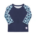 UPF 40+ Soft and Gentle Protective Swim Rash Vest in Blue Whale