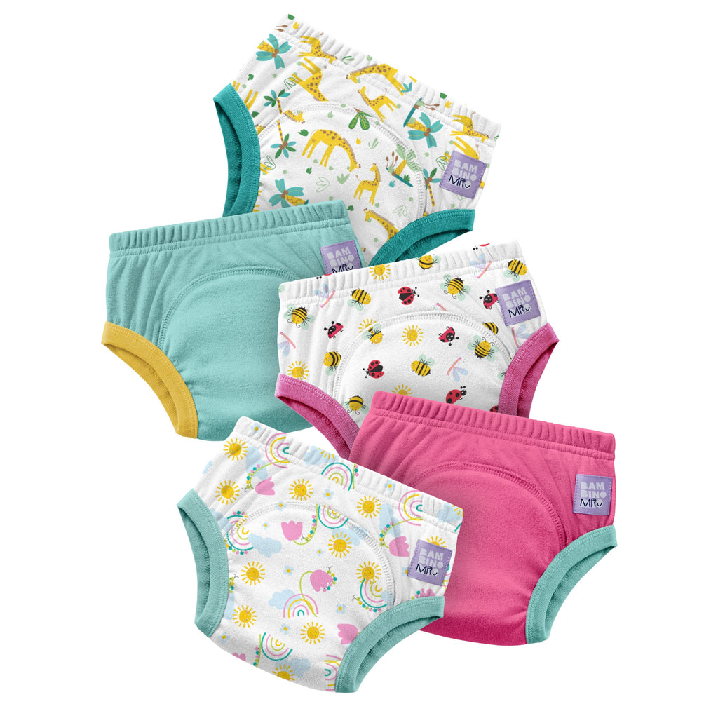NEW: 5 Pack Reusable Potty Training Pants in Garden Party - Elite Design