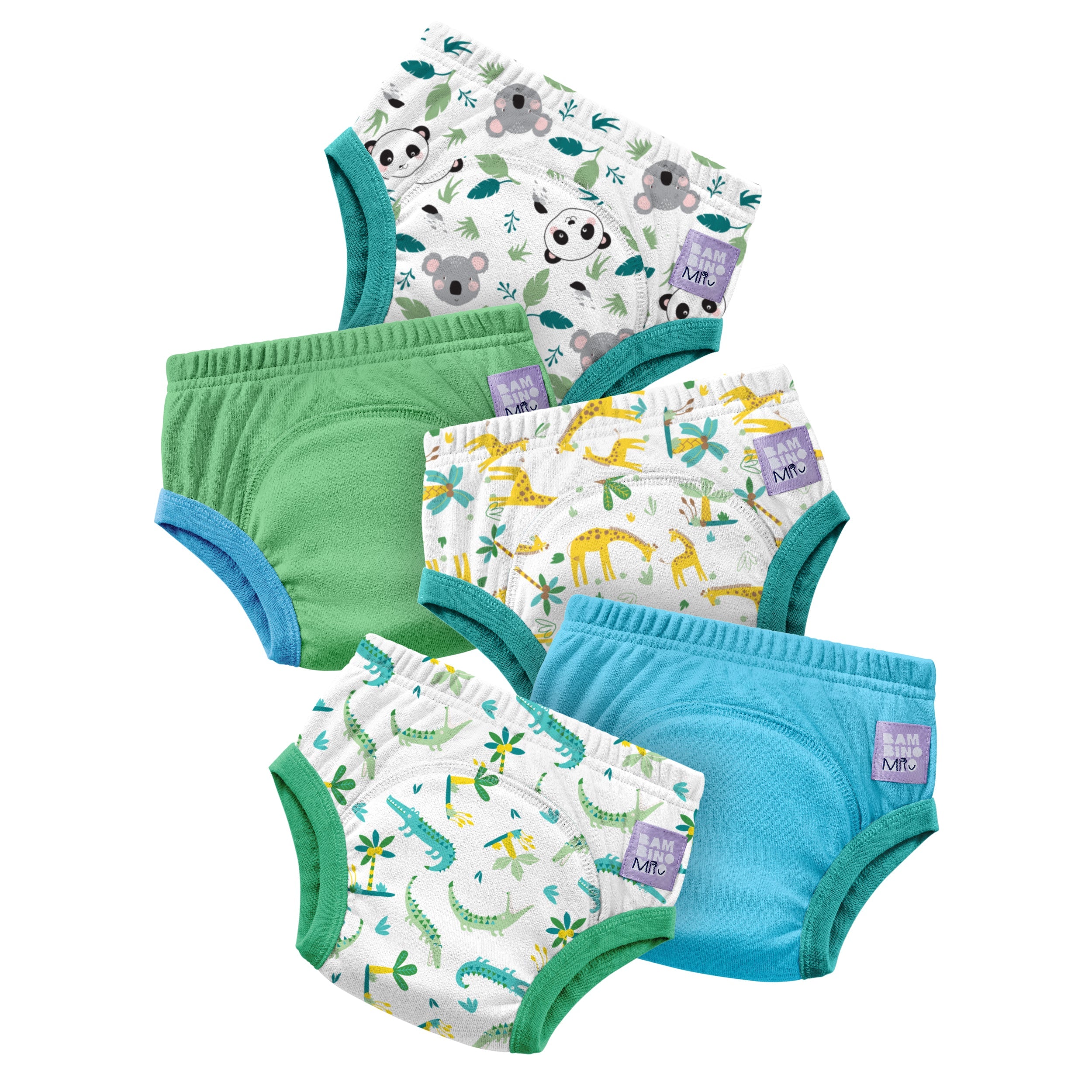 NEW: 5 Pack Reusable Potty Training Pants in Wild Life - Elite Design