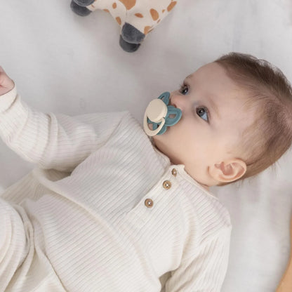 Mooma Clown & Butterfly Soothers 18+ months Pack of 2 - River Green & Ball Blue