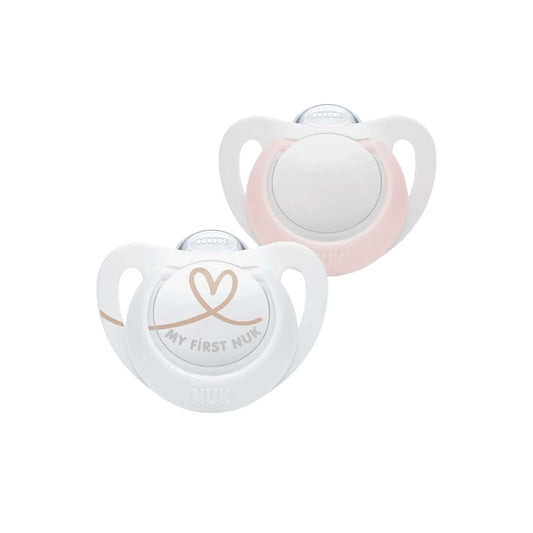 NUK Star Soother 0-6 months Pack of 2 - Pink