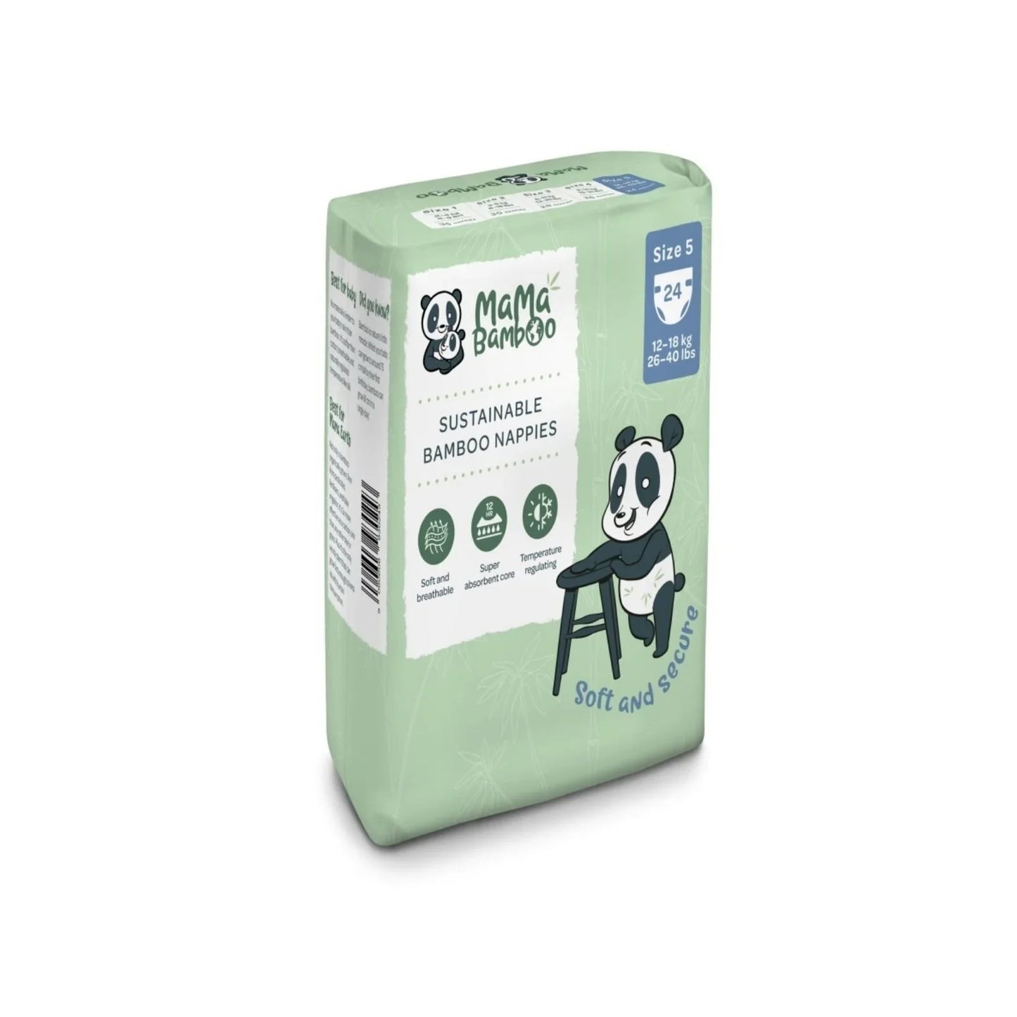 Mama Bamboo Sustainable Bamboo Size 5 - 24 nappies