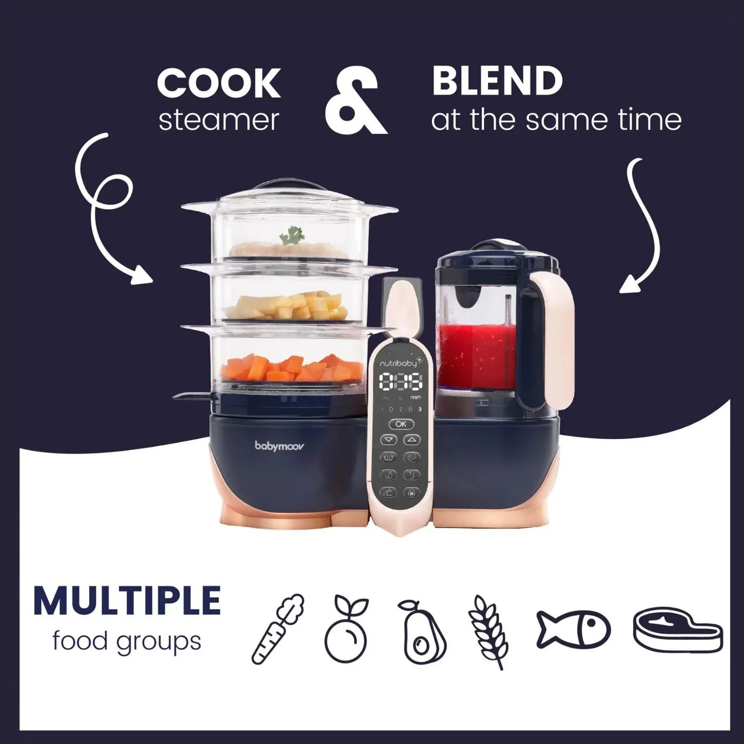 Babymoov Nutribaby Plus XL 5-in-1 Food Prep Machine