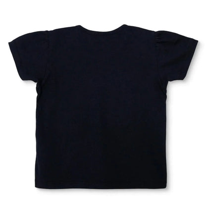 HelloBaby Girls T-shirt Animal Print Crew Neck Short Sleeve - Black