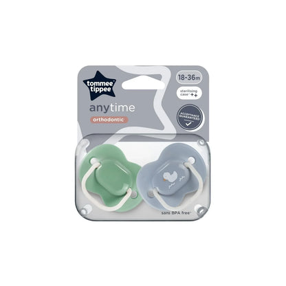 Tommee Tippee Anytime Soother 18-36 months Pack of 2 Assorted