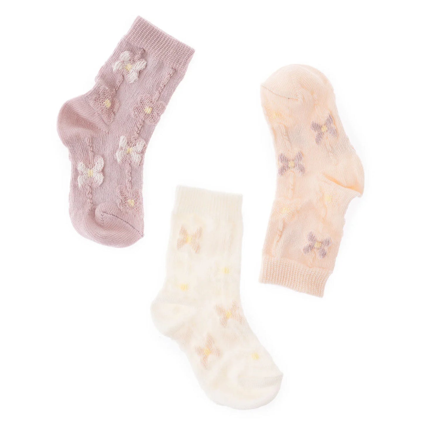 HelloBaby Ankle Socks 3 pcs - Pink