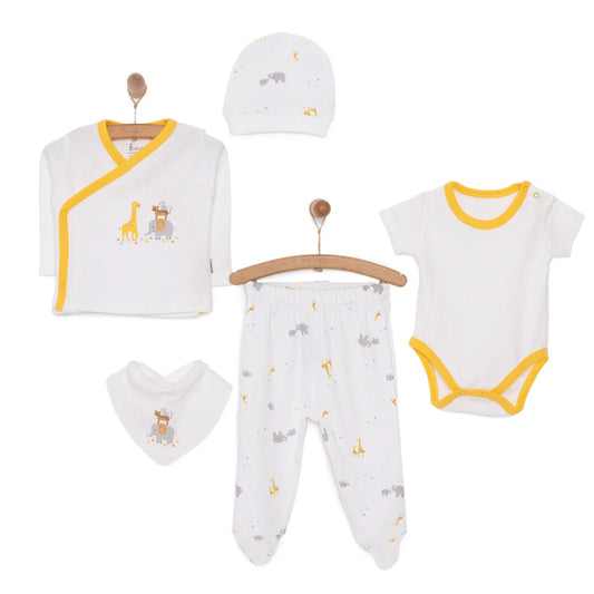 Bebbek Boy 5 Piece Newborn Gift Set - Ecru