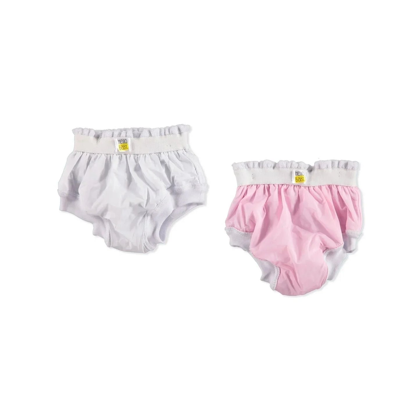 HelloBaby Baby Training Panties 2 pcs - Pink & White