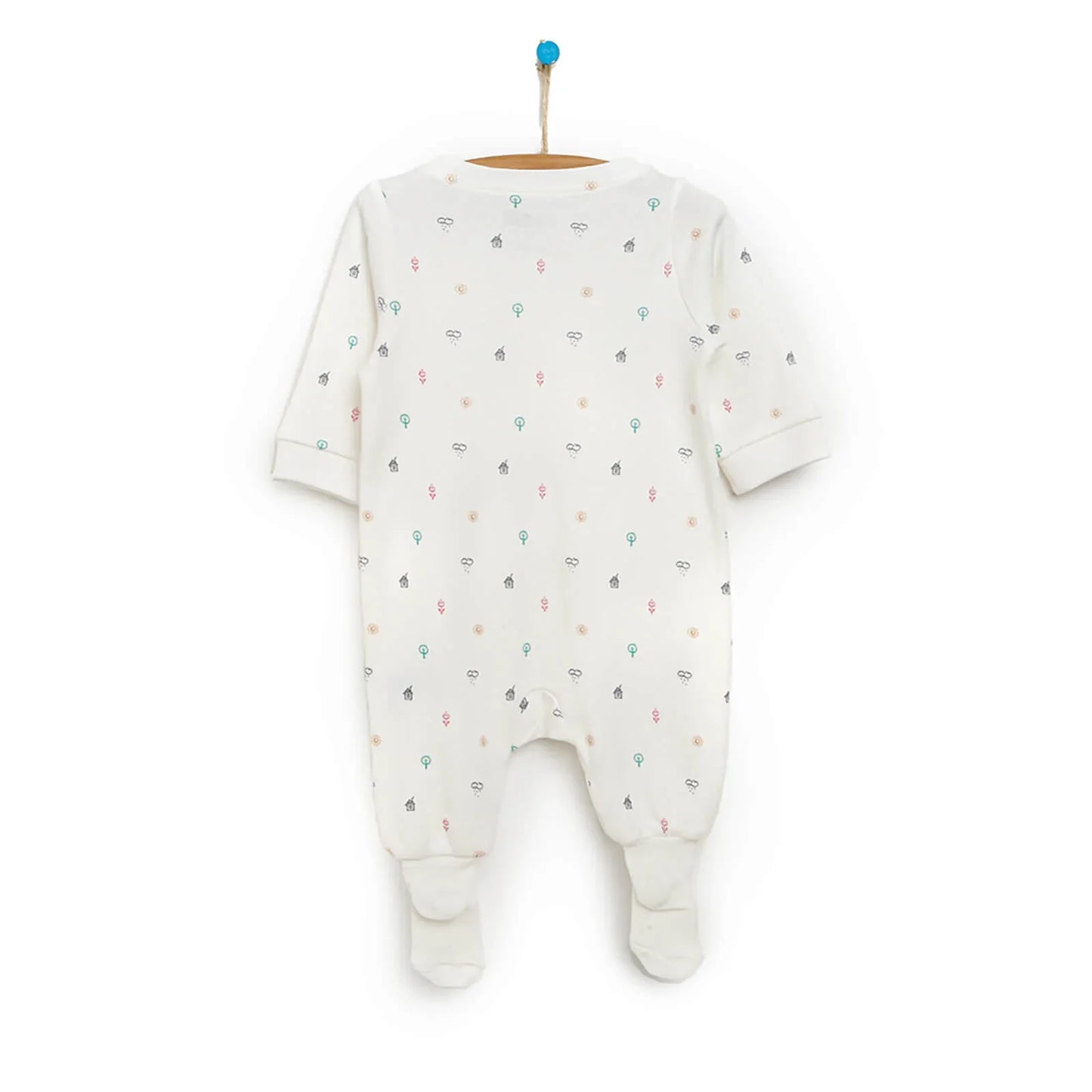 HelloBaby Newborn Baby Girl Footed Jumpsuit - Beige Melange