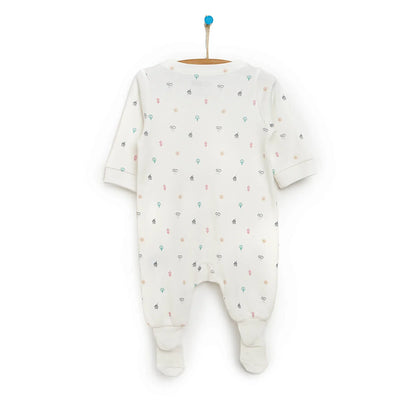 HelloBaby Newborn Baby Girl Footed Jumpsuit - Beige Melange