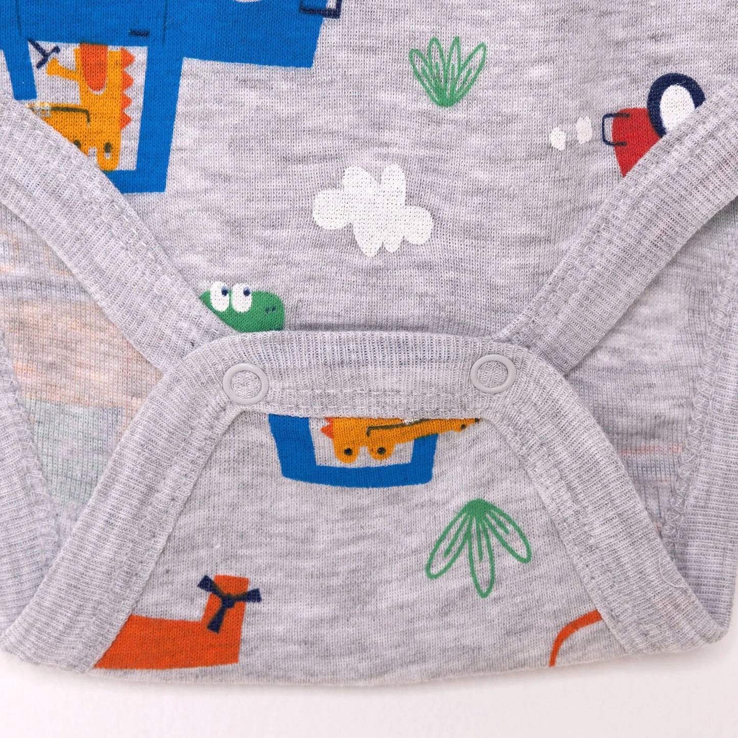 HelloBaby Baby Boy Short Sleeve Body - Grey Melange