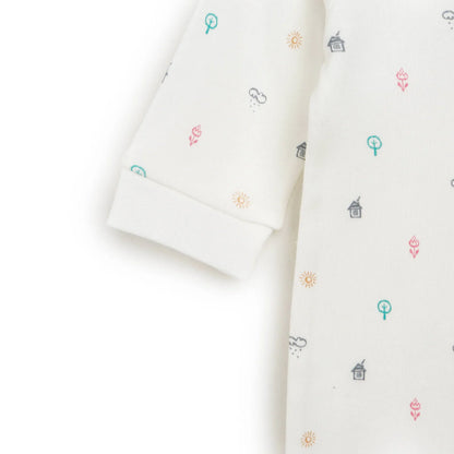 HelloBaby Newborn Baby Girl Footed Jumpsuit - Beige Melange