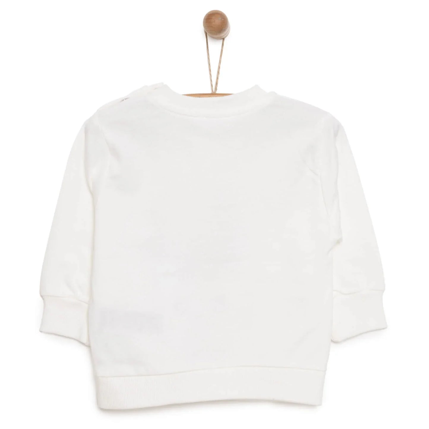 HelloBaby Baby Girl Rabbit Printed Sweatshirt - Ecru