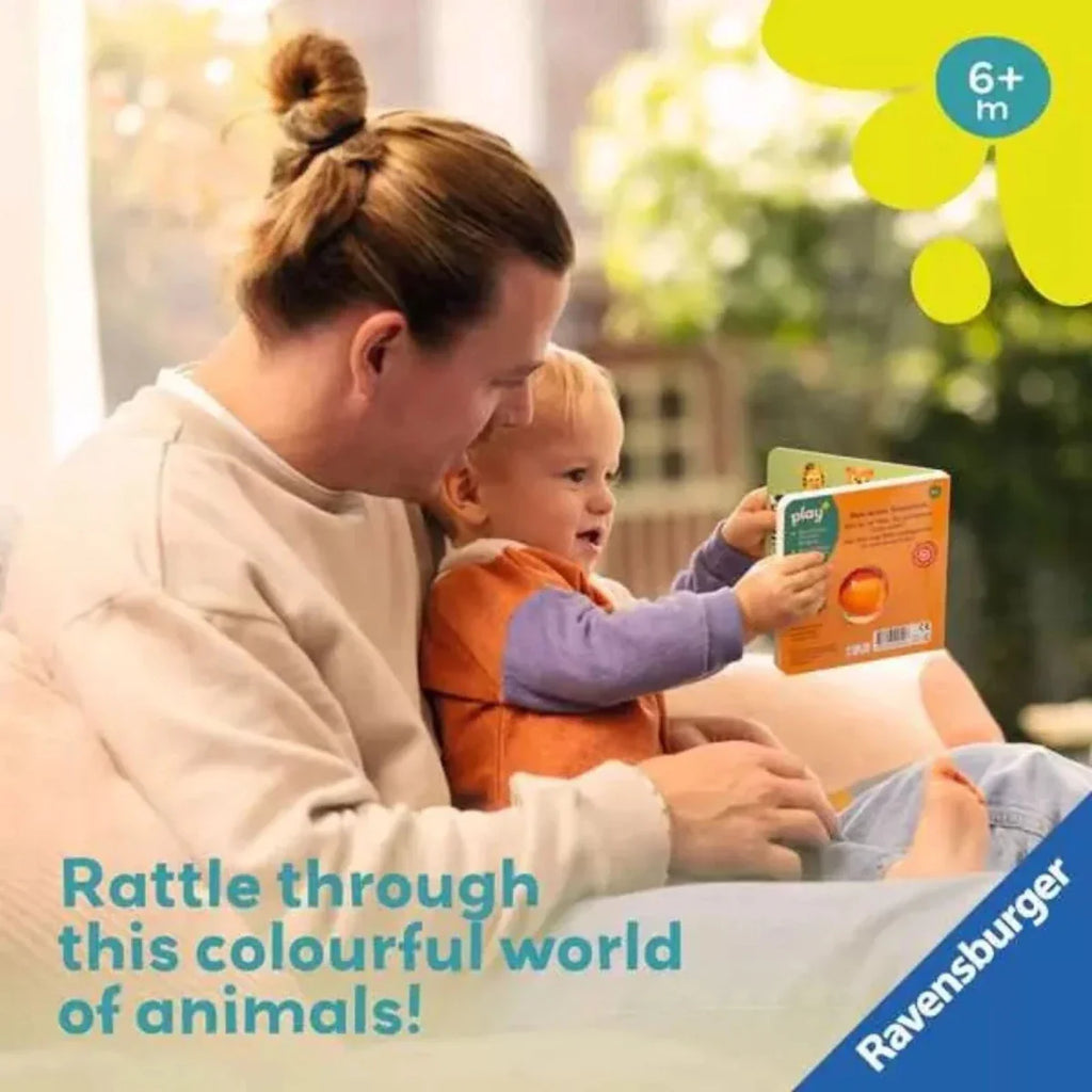 Play+ Ready Steady Shake Rattle Book - First Animals