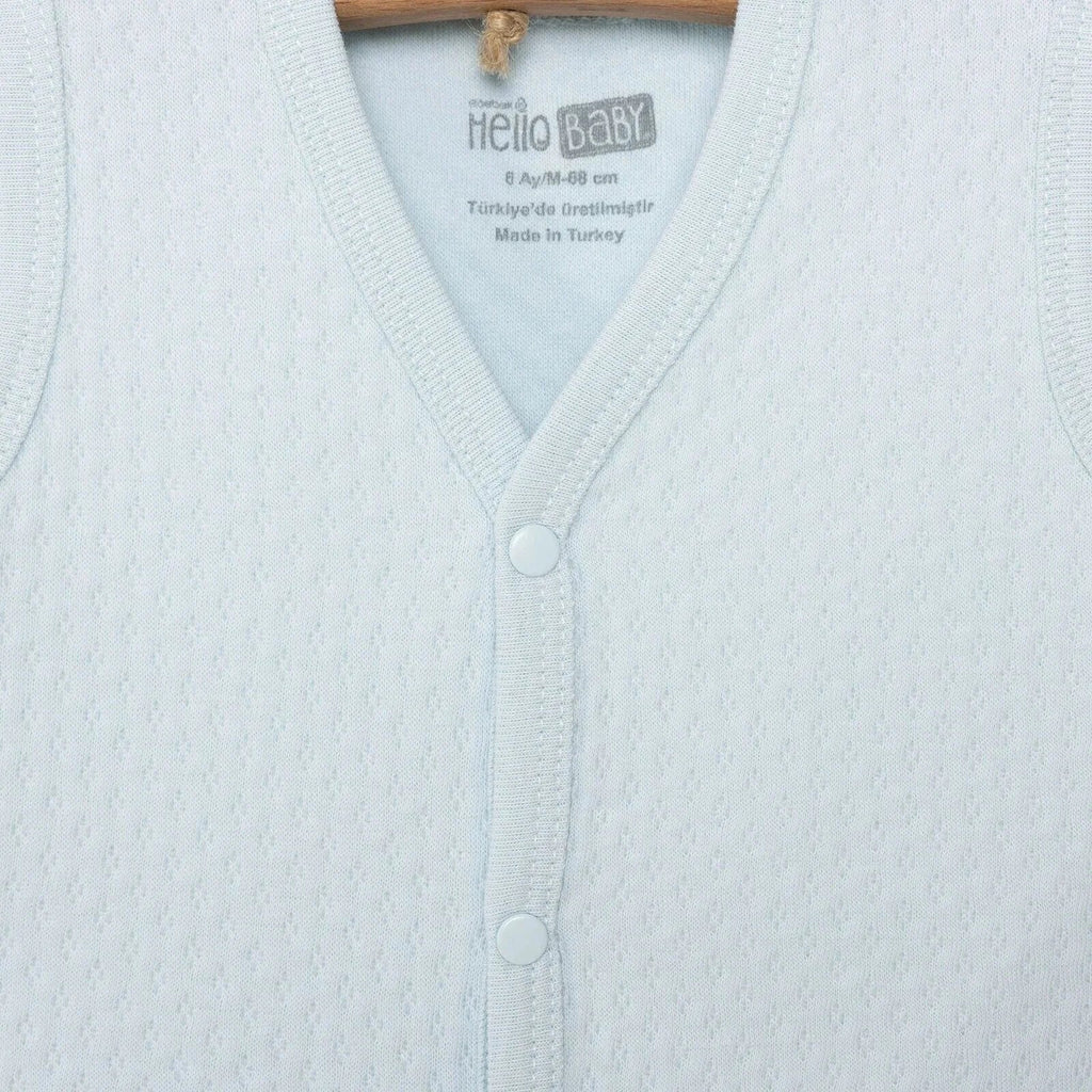 HelloBaby Boy Quilted Vest - Light Blue