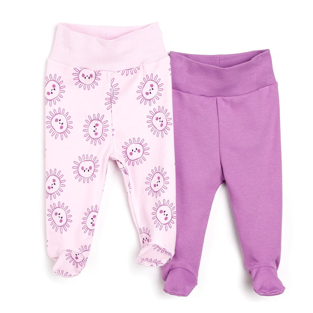 HelloBaby 2 Piece Footed Bottom - Purple