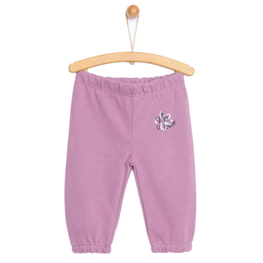 HelloBaby Baby Girl Basic Joggers - Purple