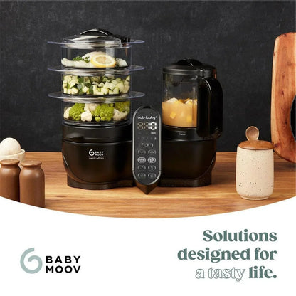 Babymoov Nutribaby (+) XL 6-in-1 Baby Food Maker - Black Edition