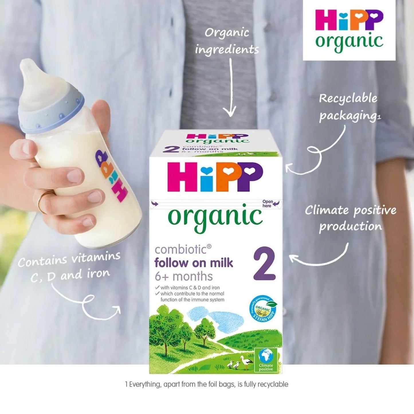 HiPP Organic 2 Follow On Milk Powder 6+ months 800g