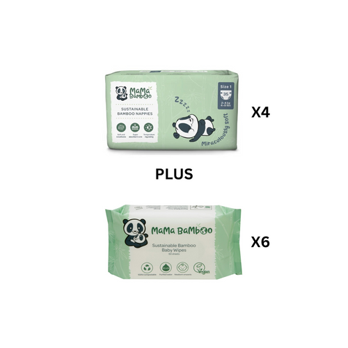 Mama Bamboo Nappies & Wipes Bundle