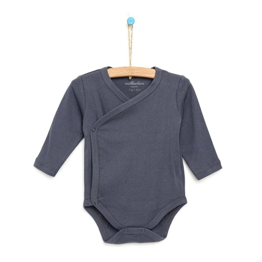 Motherlove Newborn Organic Sleeve Bodysuit - Charcoal