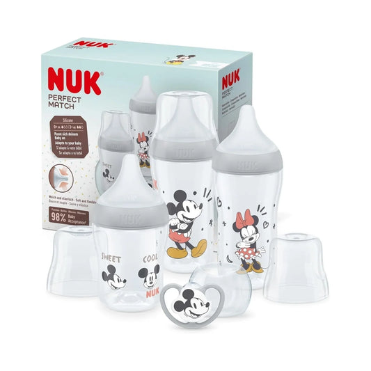 NUK Anti-Colic Perfect Match Starter Set Pack of 4 - Mickey