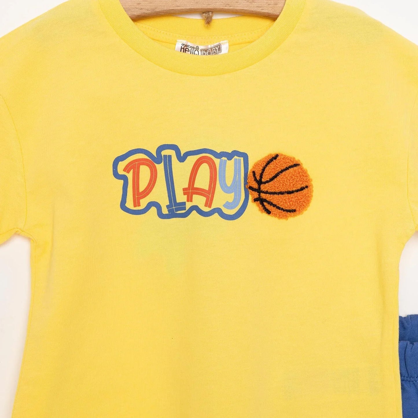 HelloBaby Motto Boy T-shirt & Short - Yellow